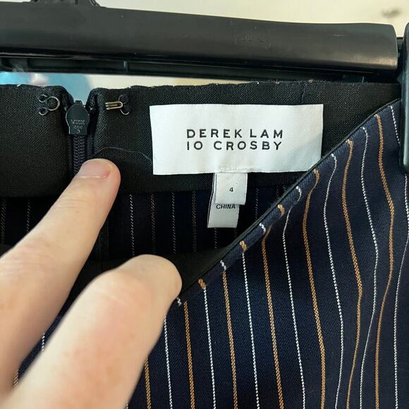 B136 Derek Lam 10 Crosby Striped Pull On Pants with Back Zipper Size 4 - Picture 4 of 7